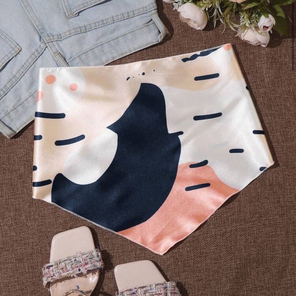 NWOT Shein colorblock bandana top